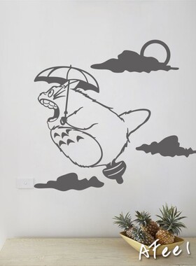 动漫龙猫卡通装饰贴纸日系可爱儿童房背景墙贴沙发贴画玻璃贴纸