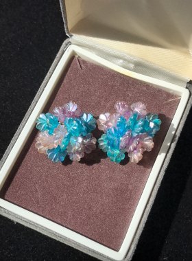 中古vintage复古宫廷风耳夹女高级感轻奢小众设计感耳饰