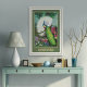 Painting living room bedroom peacock ks green light forest cross stitch