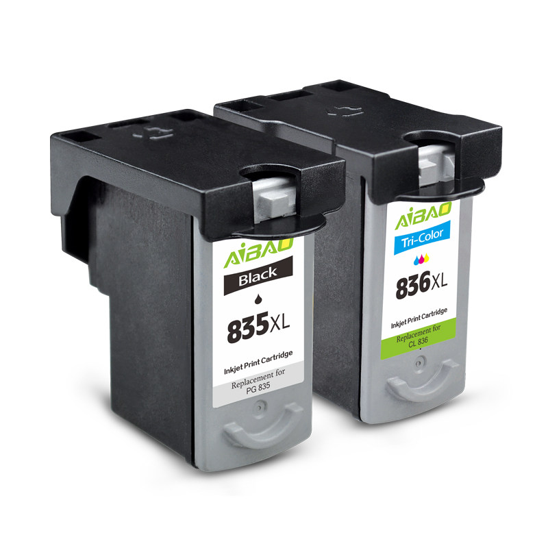 艾宝兼容佳能PG-835墨盒 CL-836彩色 适合canon835XL IP1188打印机XL大容量可加墨连供改装墨盒 黑色彩色 - 图0