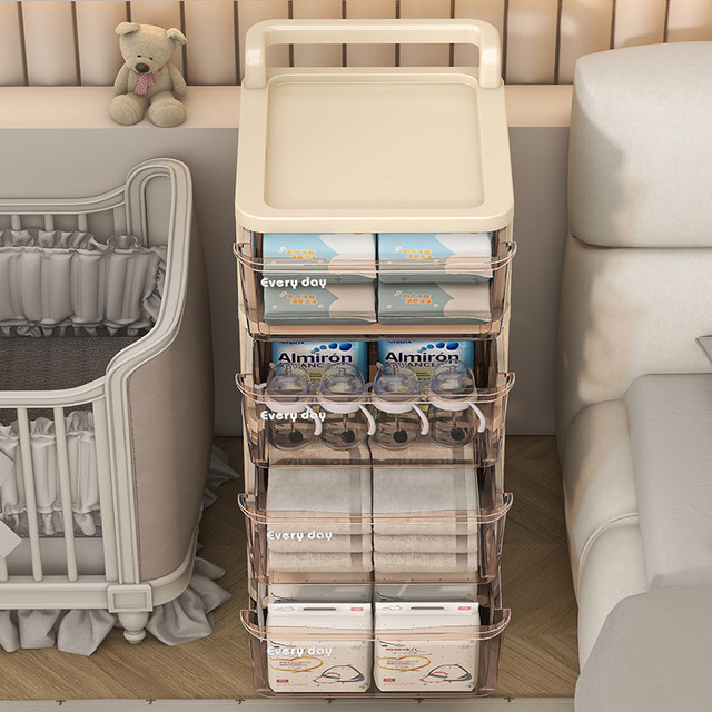 Plastic children's clothing storage cabinet drawer living room storage snack cabinet bedside table multi-layer storage cabinet toy cabinet