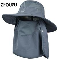 Fishing anti-sunscreen fisherman hat mans face visor sunscreen full sunscreen with mask riding outdoor cap sun 0110c