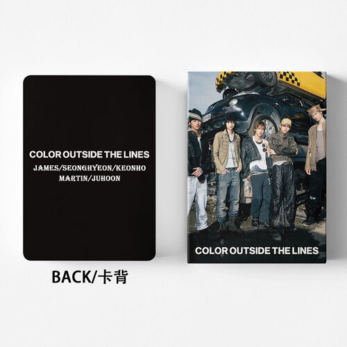 55张 CORTIS双面高清小卡COLOR OUTSIDE THE LINES卡片自印明信片 - 图1