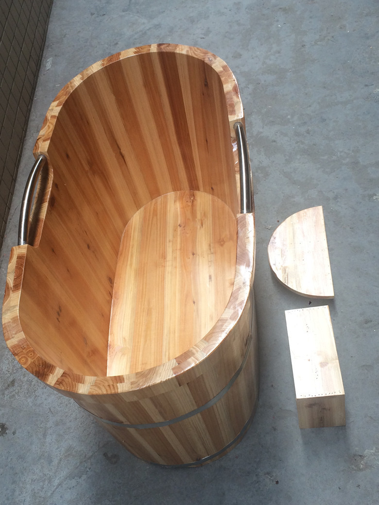 加厚双边实木成人浴桶泡澡桶木桶浴盆沐浴桶木制浴缸洗澡桶 - 图3