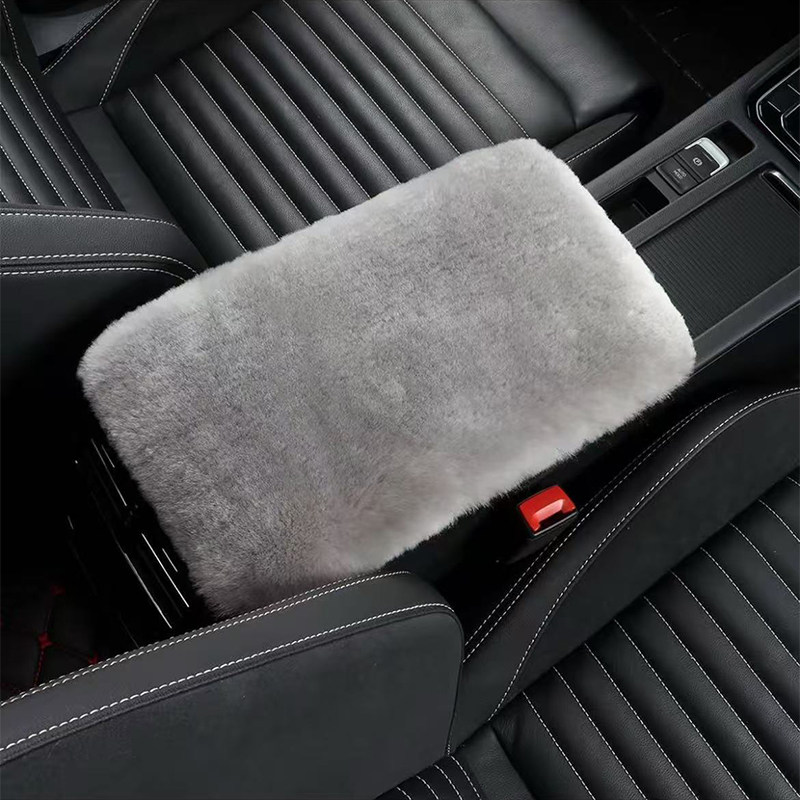 汽车扶手箱垫羊皮毛一体毛绒车中央扶手箱套胳膊垫通用型车载内饰,淘宝优惠券,粉丝福利购,淘宝优惠卷