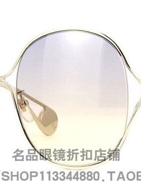 正品代购圆形透明防UV墨镜男女GG0362S古奇金丝平光眼镜框