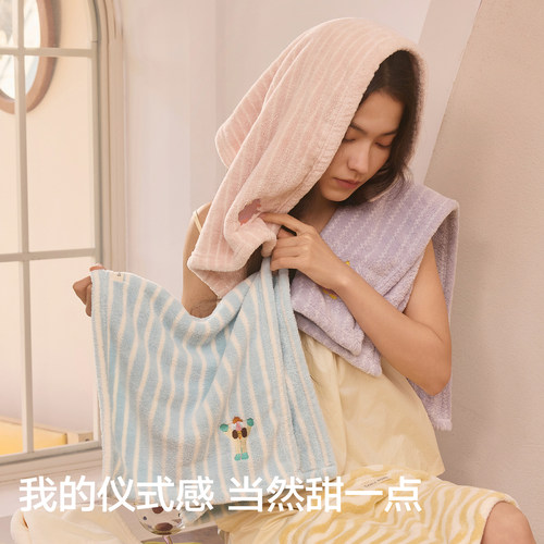 三利毛巾抗菌防螨洗脸比纯棉柔软吸水速干不易掉毛女擦头干发男士 - 图3