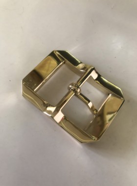手工制作黄铜八角扣一体切割工艺高端品质镜面抛光经典40mm皮带扣