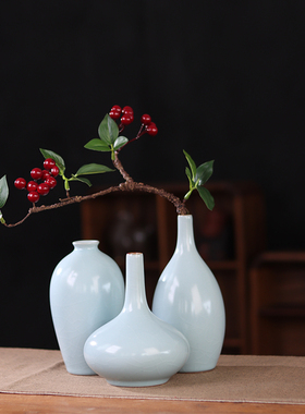 颢言陶瓷花插中式室内