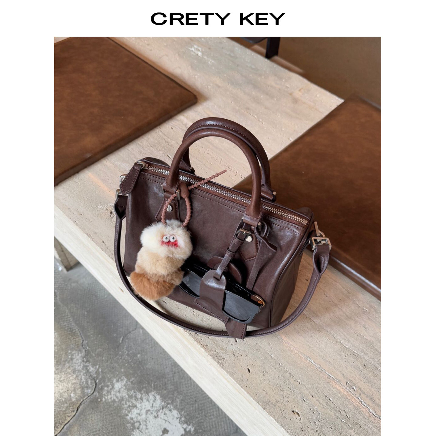 头层水晶植鞣牛皮波士顿手提包女2026新款大容量百搭单肩斜跨包包,淘宝优惠券,粉丝福利购,淘宝优惠卷