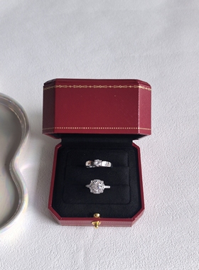 结婚戒指一对仿真锆石对戒假钻戒活口求订婚拍照道具送女友情侣款