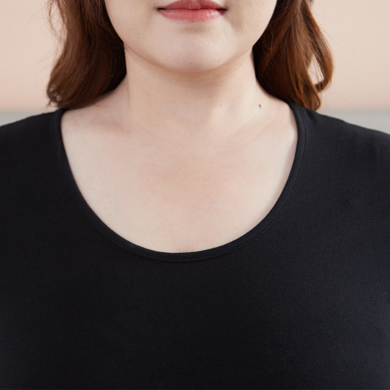 猫人女士莱卡棉加肥加大码胖mm秋衣 世纪鼎龙服饰保暖套装