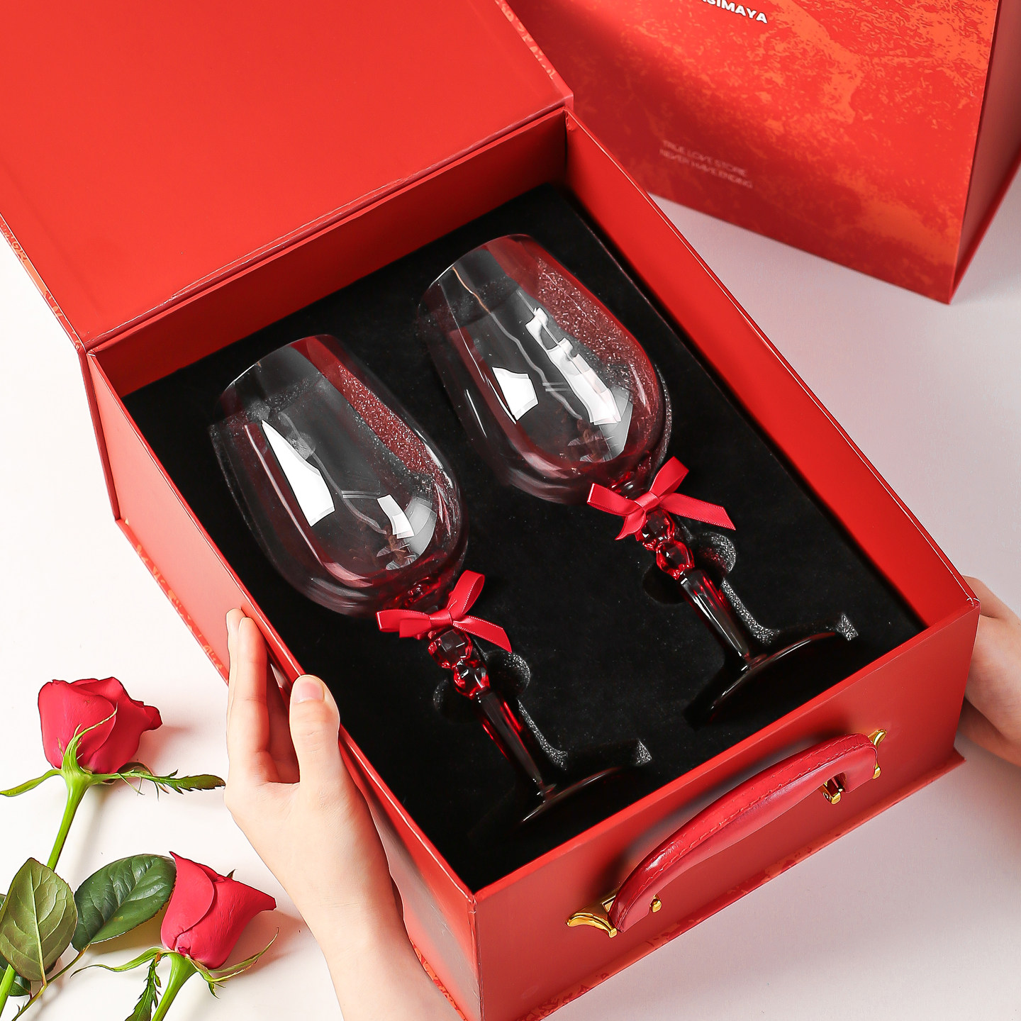 川岛屋敬酒杯红酒杯2个一对礼盒装高脚杯订婚结婚新婚礼物送新人,淘宝优惠券,粉丝福利购,淘宝优惠卷