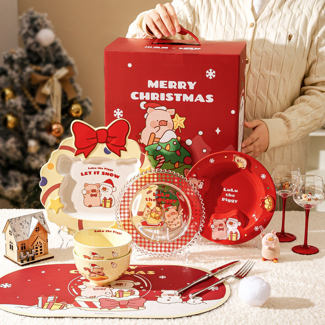 Kawashimaya LuLu Pig Christmas Series Tableware Gifts