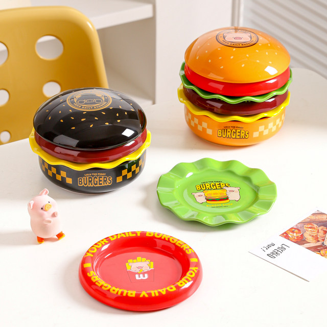 Kawashimaya&lulu pig burger tableware birthday gift