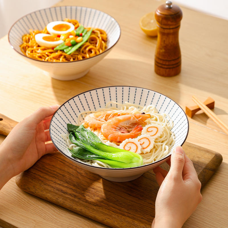 川岛屋日式斗笠面碗家用2025新款拉面碗高级感面馆专用泡面汤面碗 - 图3