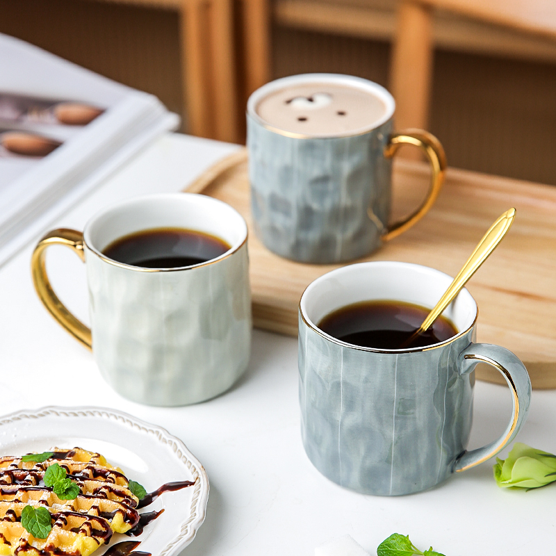 川岛屋马克杯陶瓷杯子男生高级感咖啡杯高档精致情侣水杯茶杯家用-图2