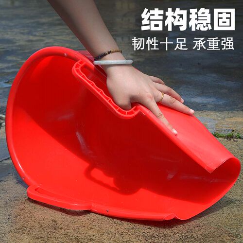 农用熟胶塑料加厚大撮箕耐用挑土扬米粮手握簸箕垃圾工地粪箕畚箕 - 图2