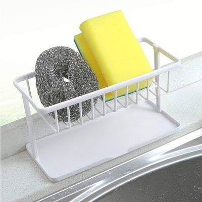 洗碗池水槽沥水架抹布钢丝球沥水篮厨房海绵擦抹布漏水池置物架 虎窝淘