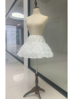 儿童礼服裙蓬裙衬裙35厘米女孩礼服演出内撑蓬蓬裙带骨撑裙配饰