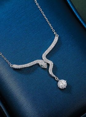 HTZS蛇年新款小灵蛇系列吊坠项链女本命年生肖蛇设计感高级感颈链