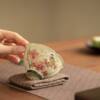 ZHG. Jingdezhen student master cup ceramic tea cup Kung Fu tea set tea cup underglaze color flower mouth household single cup