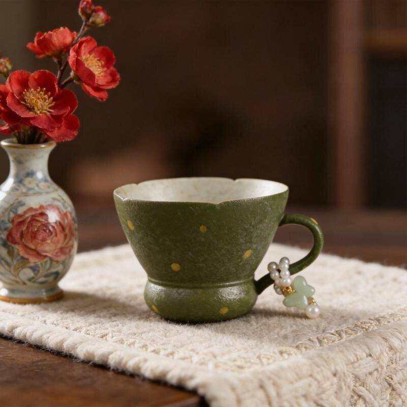 High-end ceramic tea cup Xiaoqinggan tea special owner cup tea cup tea bowl kung fu tea set tea cup tea set
