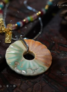 手工手绘陶瓷简约百搭项链