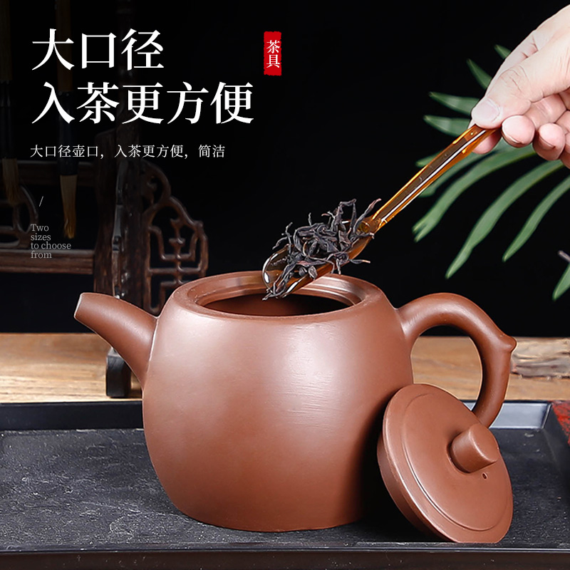 宜兴超大号容量紫砂壶1000ML井栏壶彩绘中式陶瓷大茶壶茶壶泡茶器 - 图2