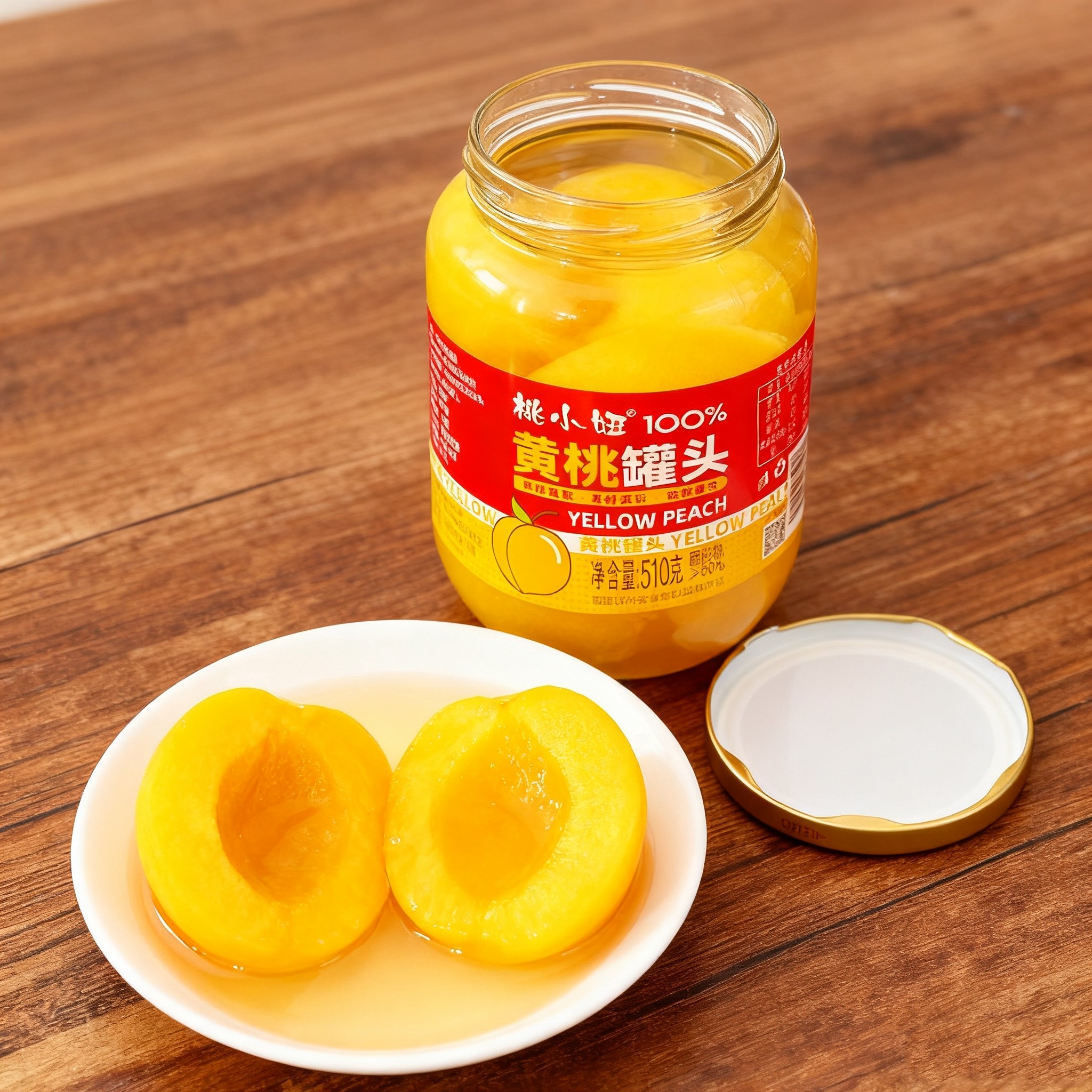 破价抢【510g*4罐】新鲜黄桃罐头当季鲜果水果罐头老年零食整箱批,淘宝优惠券,粉丝福利购,淘宝优惠卷