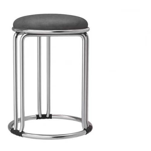 圆凳不锈钢凳子可叠放套凳铁艺椅子板凳加厚家用餐桌凳塑料凳加厚 - 图3