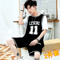 Summer 13 teenagers short sleeve basketball clothes 12-year-old boy suit 14 junior high school student 15 grand child leave two jerseys