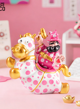 四喜财神马上有钱马年装饰摆件桌面家居客厅2026招财乔迁开业礼物