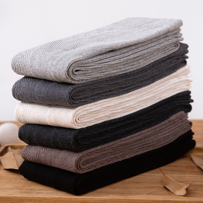 女外穿秋2020新款灰色螺纹棉连裤袜 欧朵妮打底裤