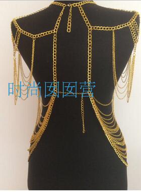 欧美多层饰品身体链