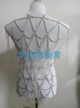 欧美多层合金饰品写真身体链