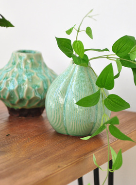 中式婉约 陶瓷花瓶 仿真植物桌摆小花艺 茶桌装饰 art500