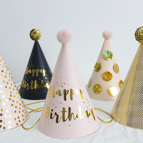 宝宝儿童周岁生日帽子装饰纸质成人派对用品场景布置拍照道具女童 - 图2