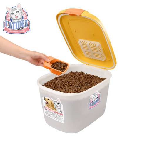 猫乐适储粮桶猫狗粮食桶宠物粮食桶密封防潮户外猫粮桶狗粮桶 - 图1