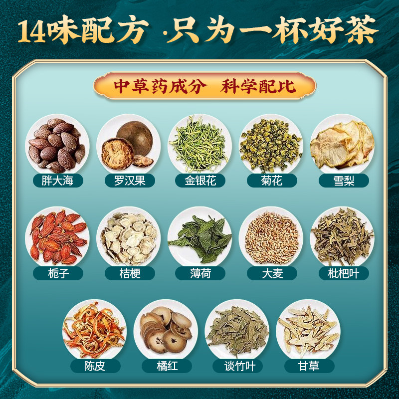 北京同仁堂咽喉菊花茶胖大海 东兴堂大药房养生茶
