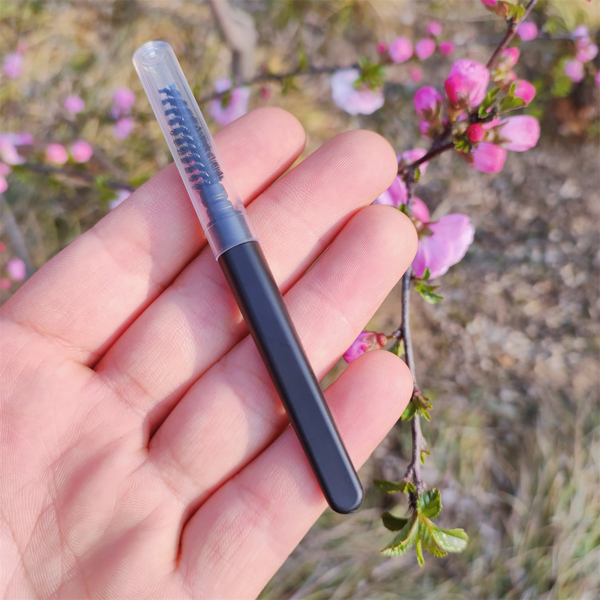 眉刷唇刷睫毛刷月牙刷螺旋刷便捷带盖勾勒眉刷化妆刷套装彩妆美妆