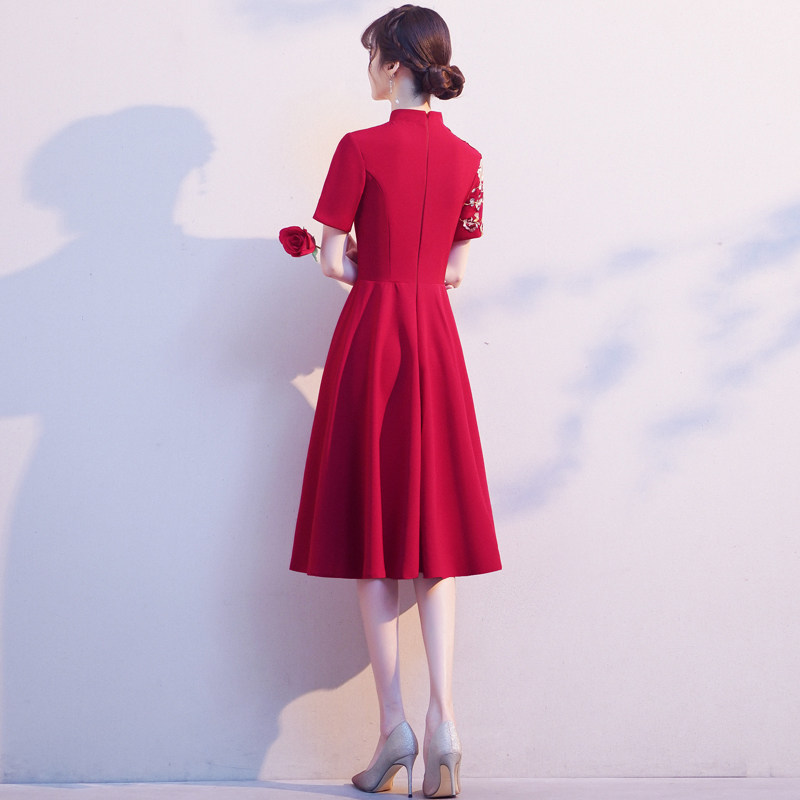 小个子旗袍2020新款中式新娘敬酒服 都姿礼服/晚装