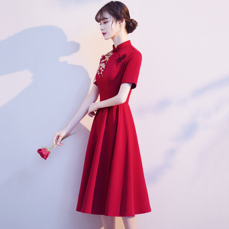 小个子旗袍2020新款中式新娘敬酒服 都姿礼服/晚装