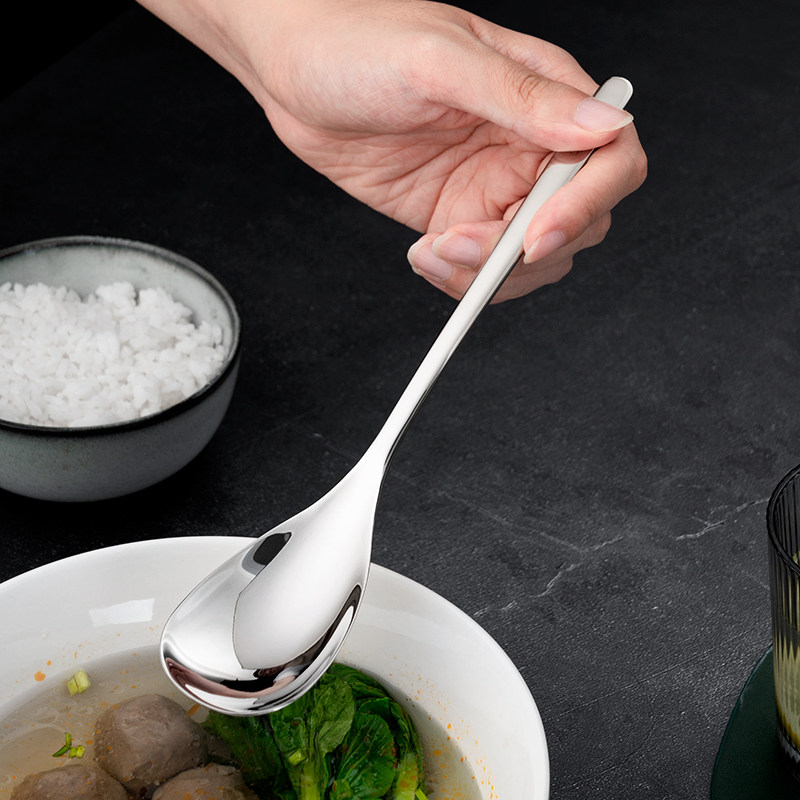 onlycook 304不锈钢分菜公勺创意家用公用勺子汤勺漏勺分餐勺饭勺_虎窝淘