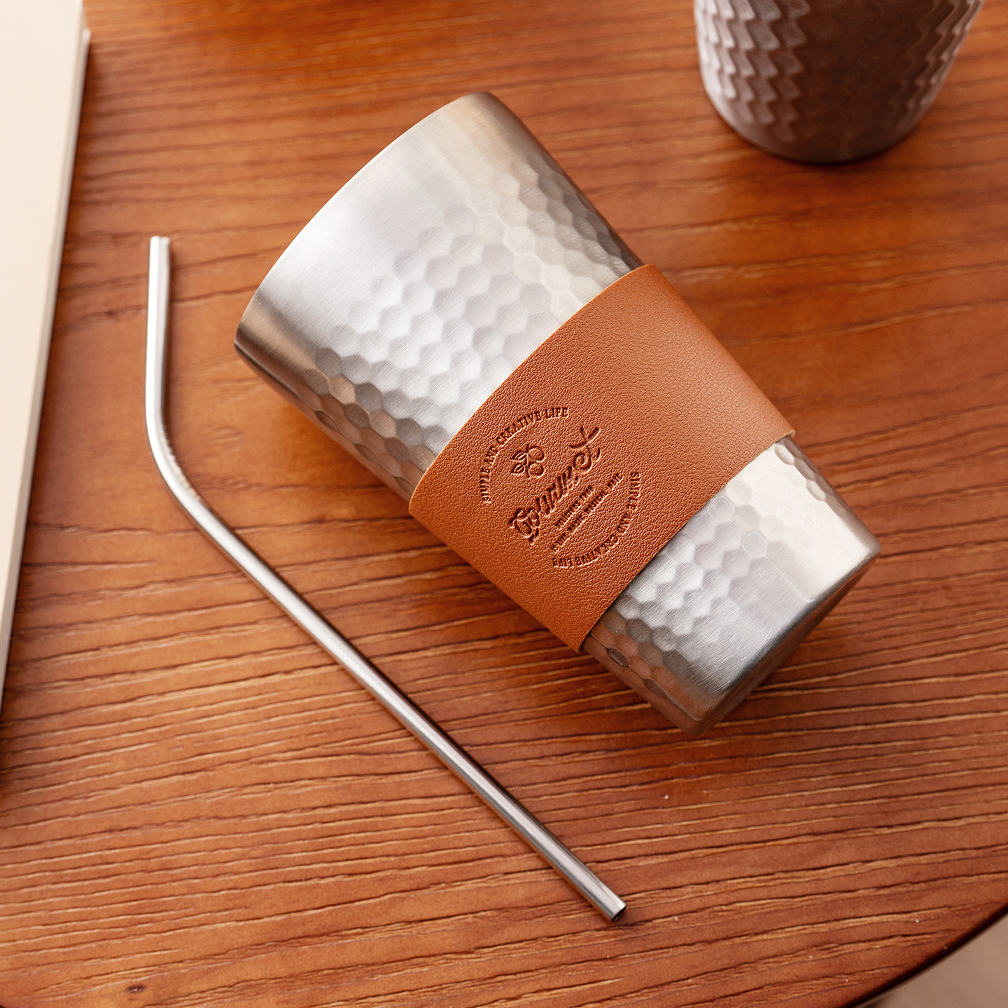 onlycook 304不锈钢水杯双层防烫吸管杯子保温保冷啤酒杯咖啡杯 - 图1