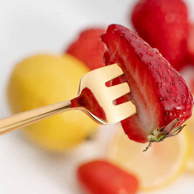 Onlycook304 stainless steel fruit fork spoon set