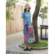 Summer heavy embroidered retro style commuting mid-length skirt
