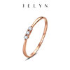 Simple, exquisite and fresh 18K gold ring