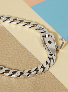 古巴ins皮带扣头坦克可刻字项链