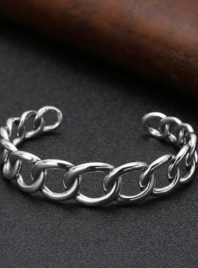 银聚点女S925纯银ins风开口手环